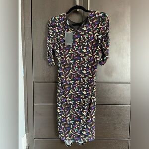 Nicole Miller rouched lipstick dress, NWT